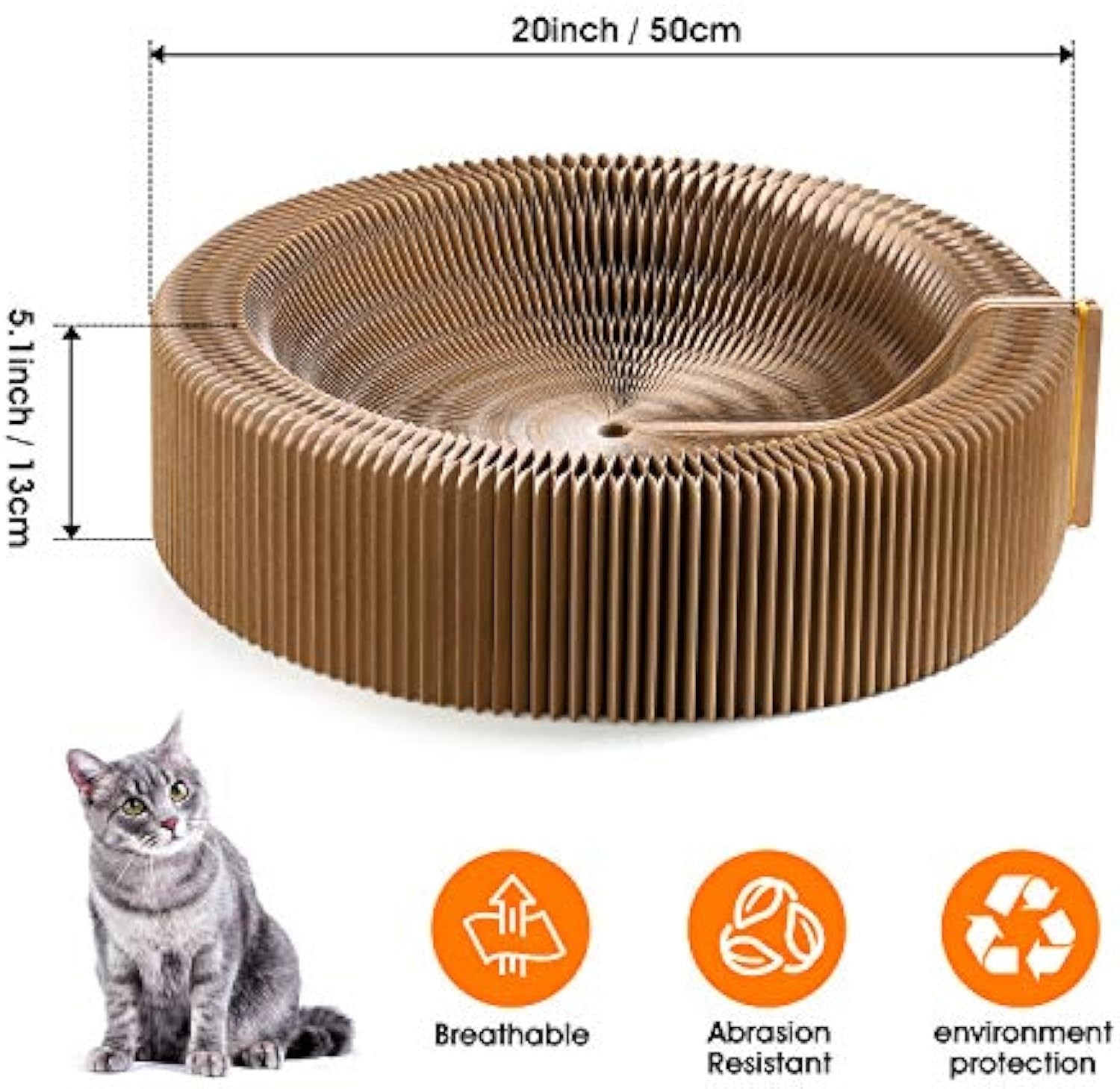 Round Cat Scratching Bed – Relax, Scratch, and Nap