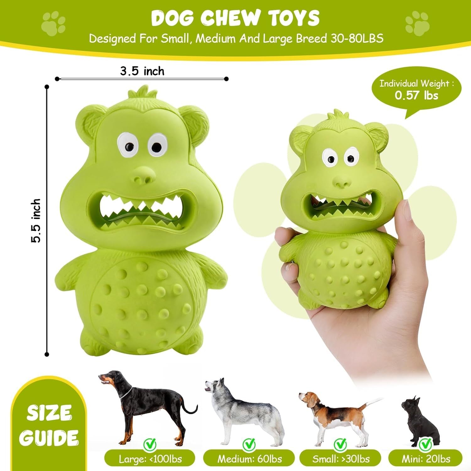 Aggressive Chewer Dog Toy – Squeaky, Strong, and Entertaining